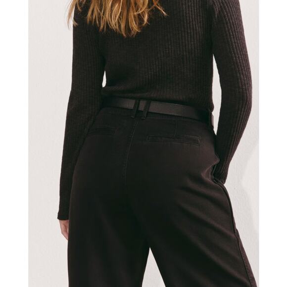 EVERLANE Women's The Utility Pant Size 2 Black Buttersoft Barrel Leg NWT - Picture 6 of 11